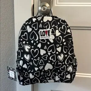 Brighton Endless Love~Heart Backpack - Black and White NWT Brighton | Bags | Nwt Brighton Heart Backpack Black And  main image 3
